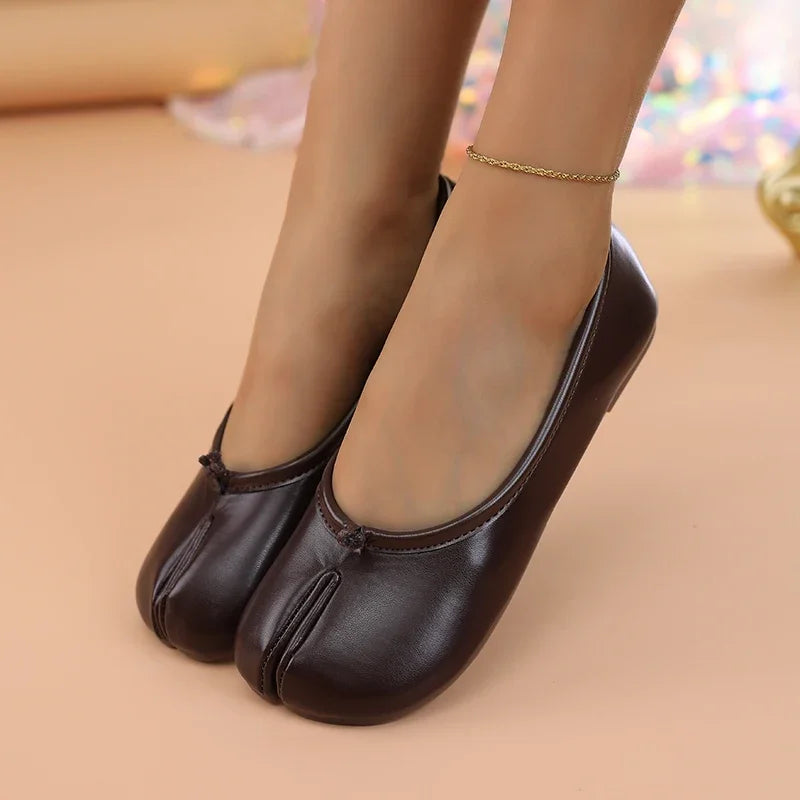 Aura™ – Ballerine Tabi in Pelle Morbida