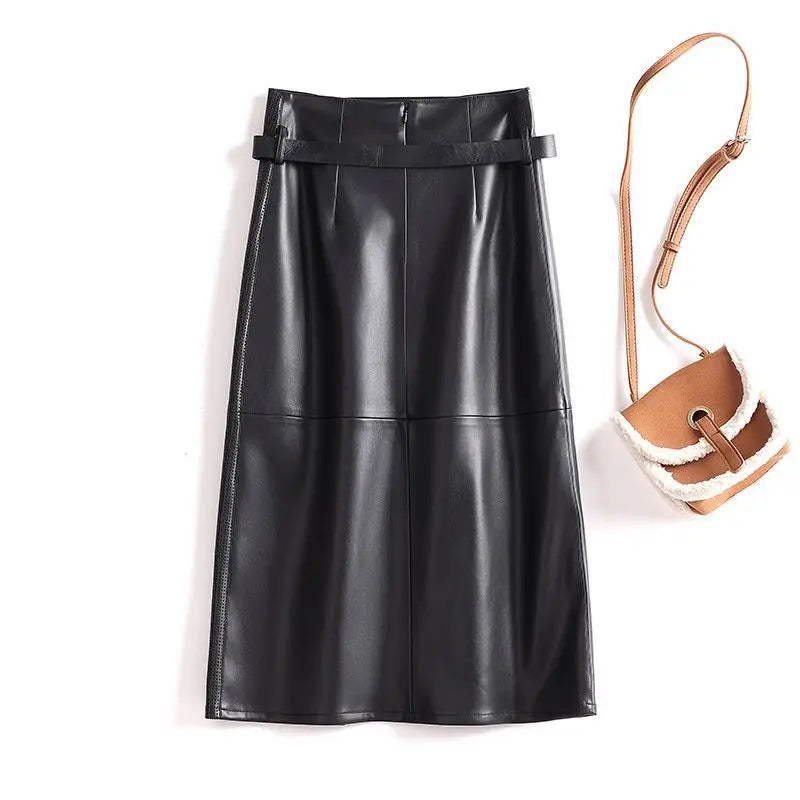 Jupe À Boucles En Cuir