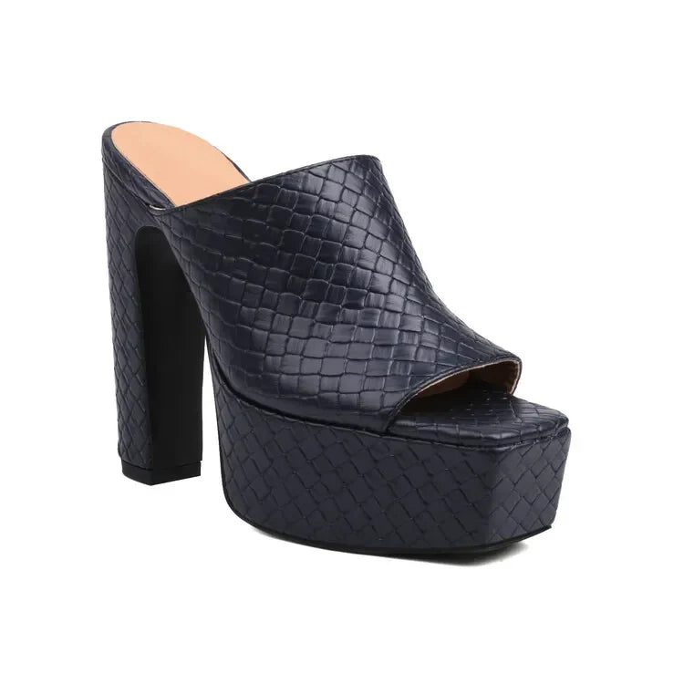 Sandales À Plateforme En Cuir
