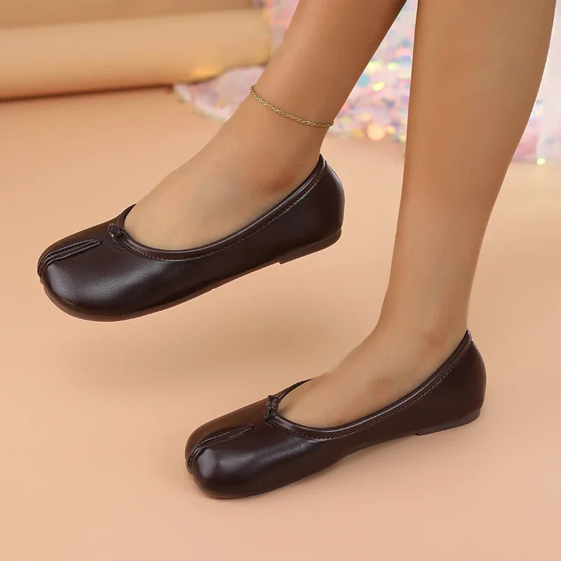 Aura™ – Ballerine Tabi in Pelle Morbida