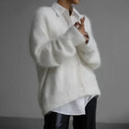 Pull Élégant Oversize En Cachemire