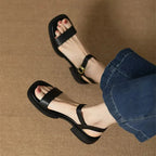 Sandales À Talon Klarina En Cuir