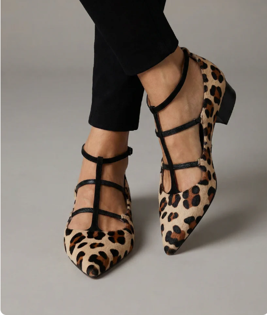 Selene™ – Scarpe con tacco e cinturino leopardato
