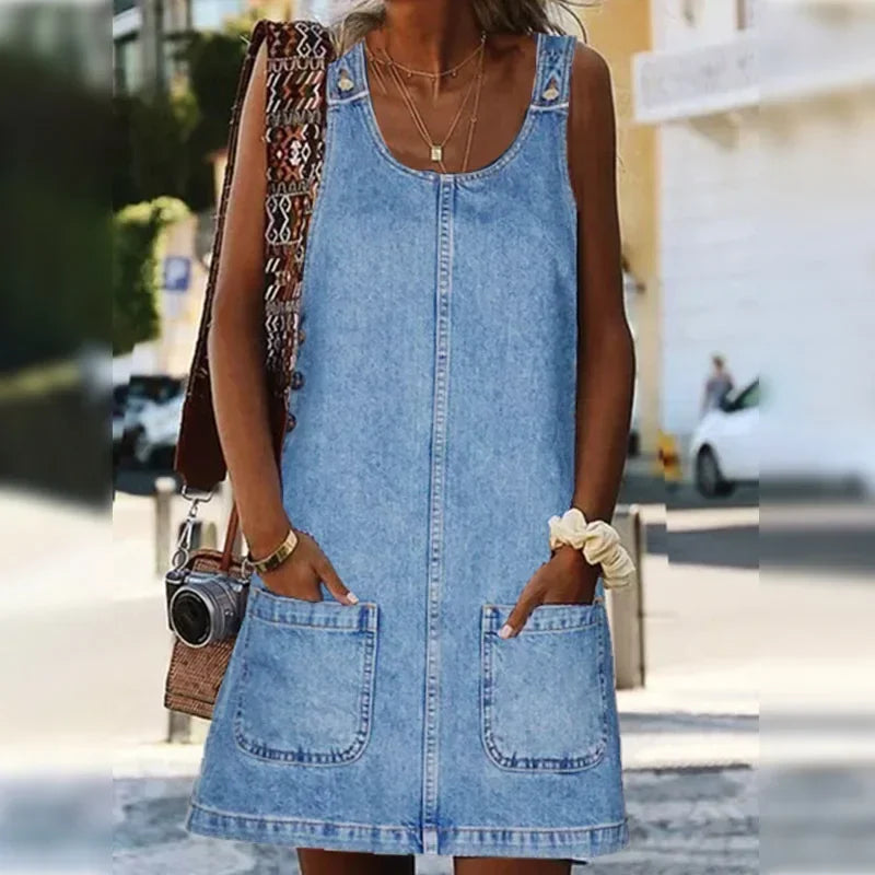 Robe En Jean Élégante & Décontractée
