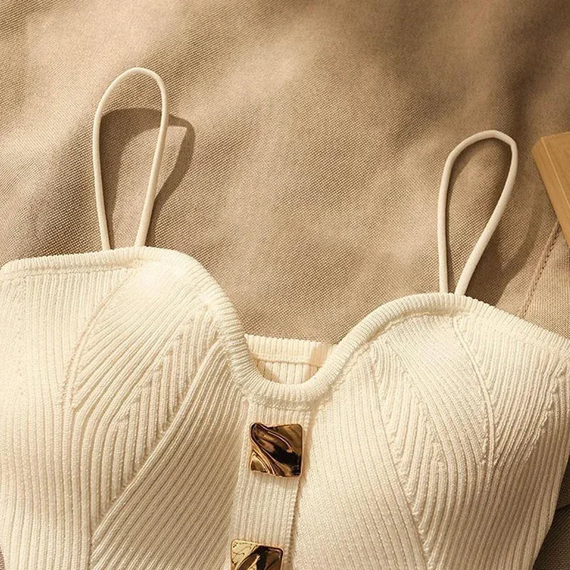 Crop Top Attirant En Tricot