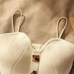 Crop Top Attirant En Tricot