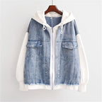 Sweat À Capuche En Denim Pour Femmes