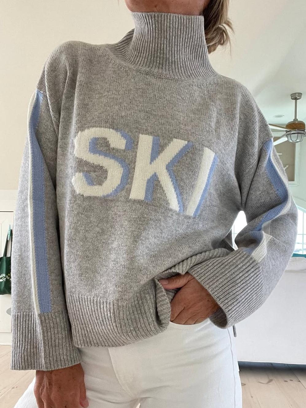 Pull Ski À Col Roulé En Cachemire