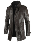 Filippo | Giacca Biker Lunga in Pelle