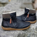 Bottines Impeméables En Cuir Avec Semelle Antidérapante