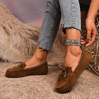 Neva™ – Mocassini con Fiocco e Frange Bordeaux