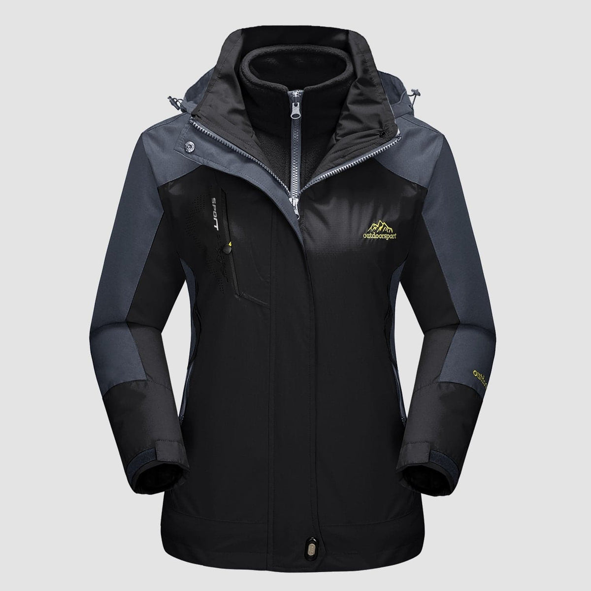 Manteau 3-en-1 Imperméable Avec Doublure En Polaire