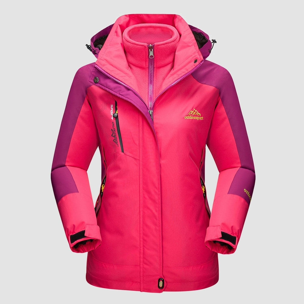 Manteau 3-en-1 Imperméable Avec Doublure En Polaire