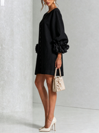 Robe Boutonnée Avec Des Poignets À Motif Floral