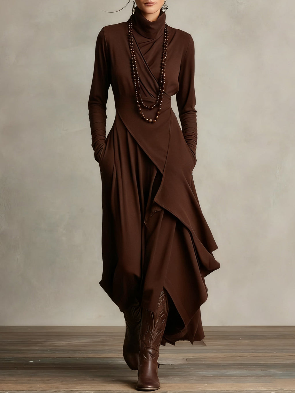 Robe Lausanne Longue À Col Roulé