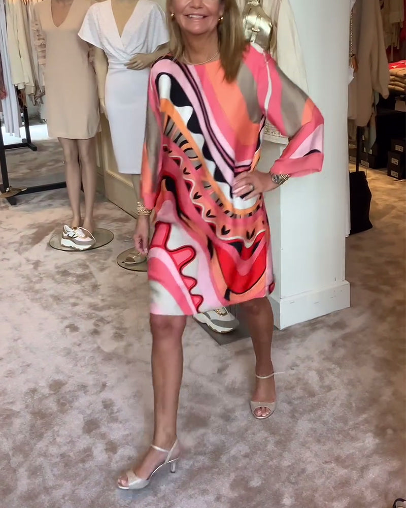Robe Sienna Mi-Longue Imprimée