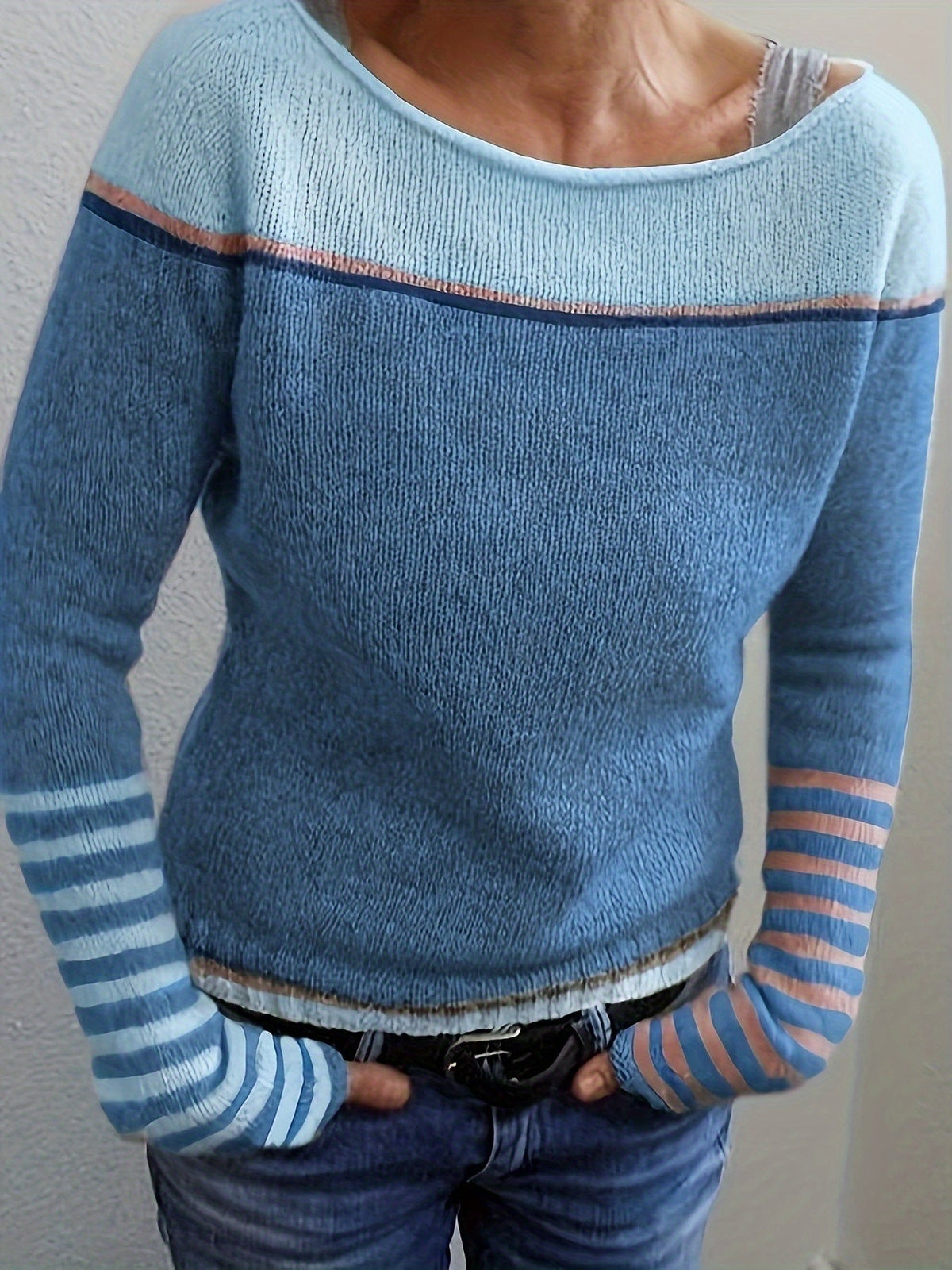 Pull Rayé En Cachemire