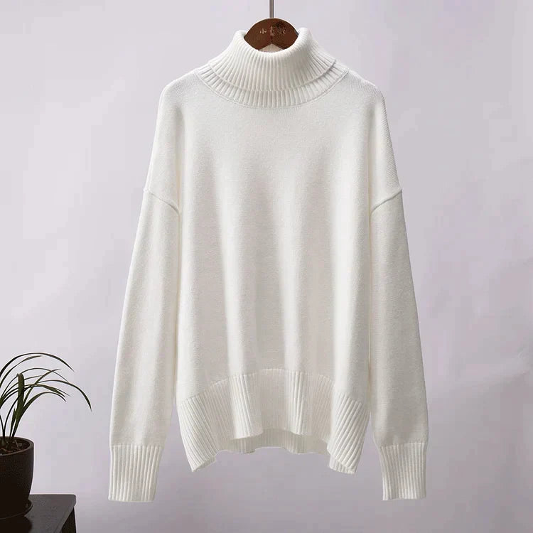 Pull Amélie Col Roulé Oversize En Coton