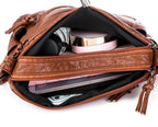 Sac à Bandoulière Multi-poches en Cuir