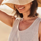 Robe Sans Manches En Coton & Lin