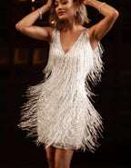 Robe De Soirée Élégante À franges