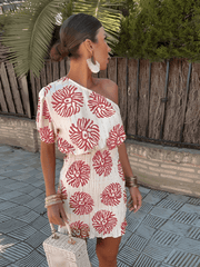 Beige/Rouge