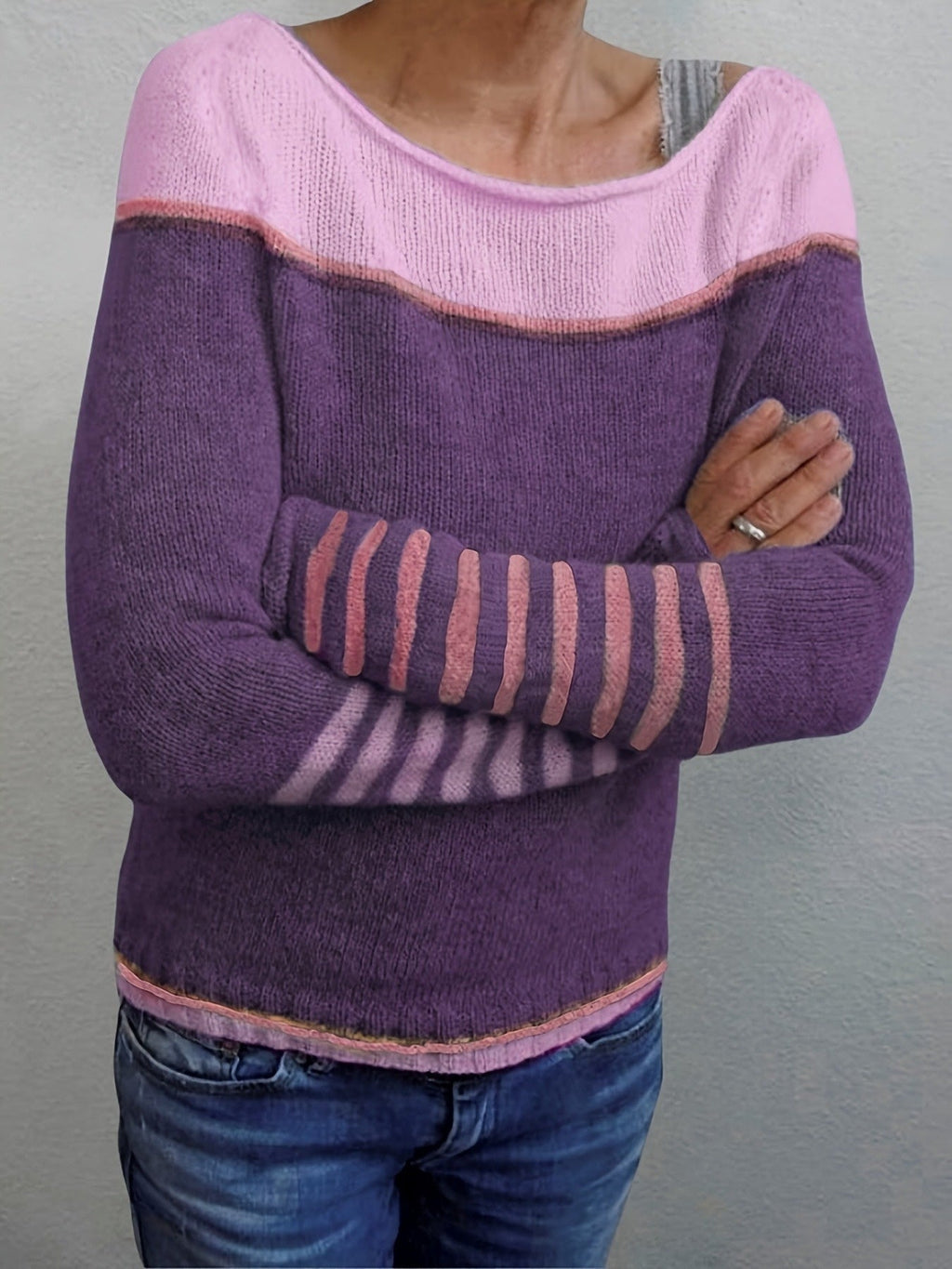 Pull Rayé En Cachemire