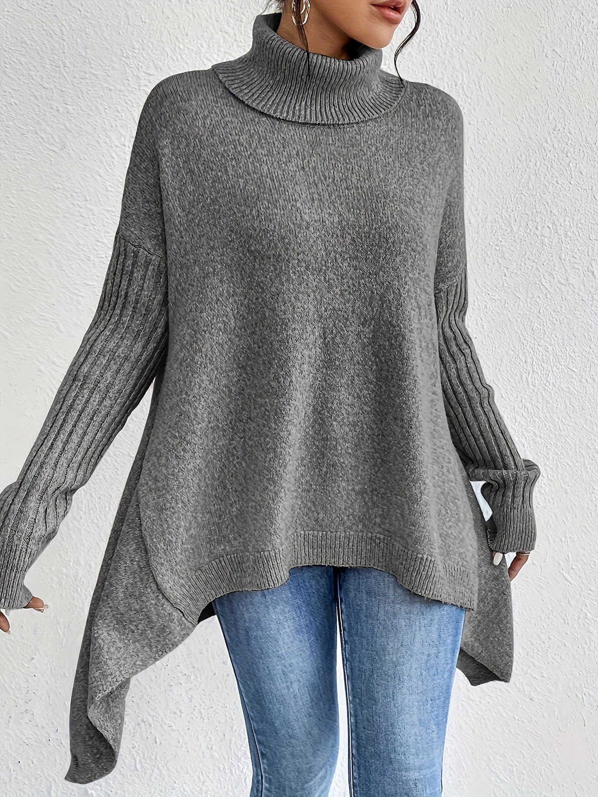 Pull Col Montant Élégant & Décontracté