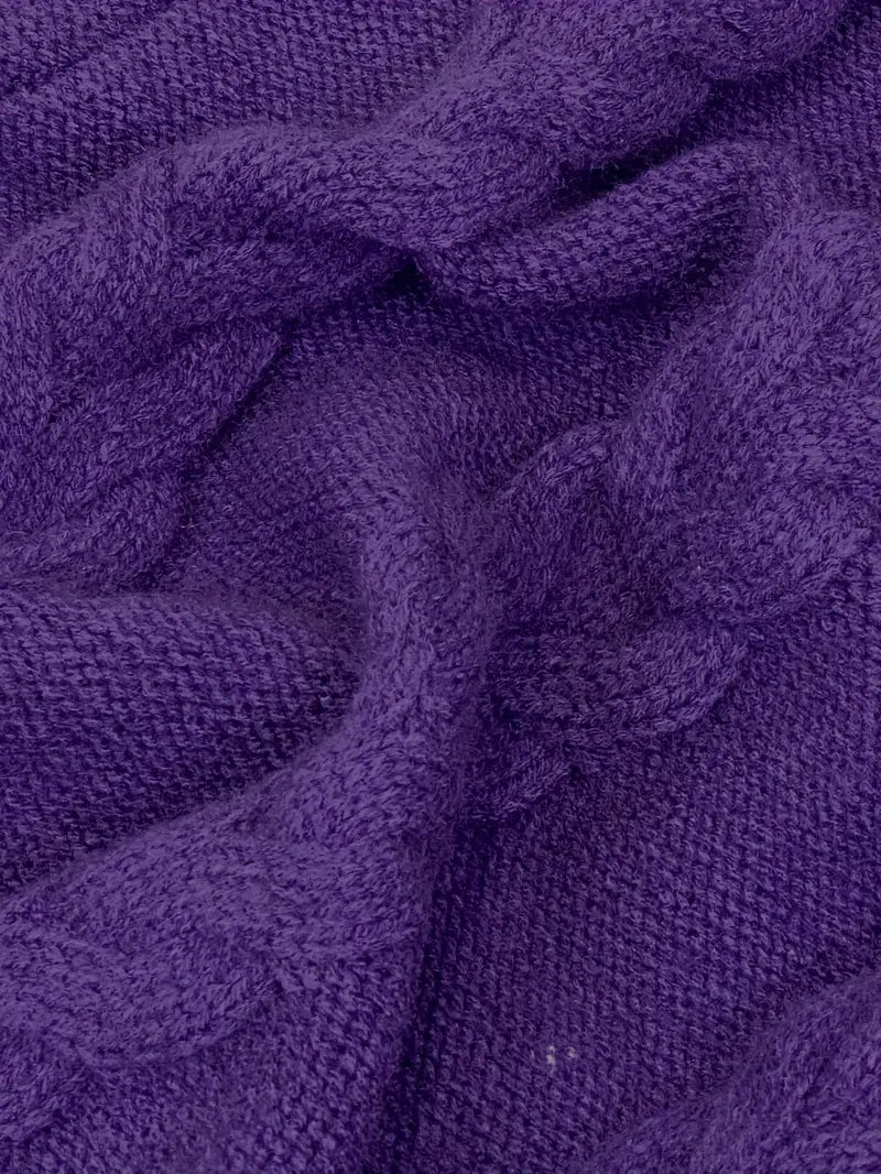 Pull-Robe À Col Roulé En Maille Torsadée Épaisse