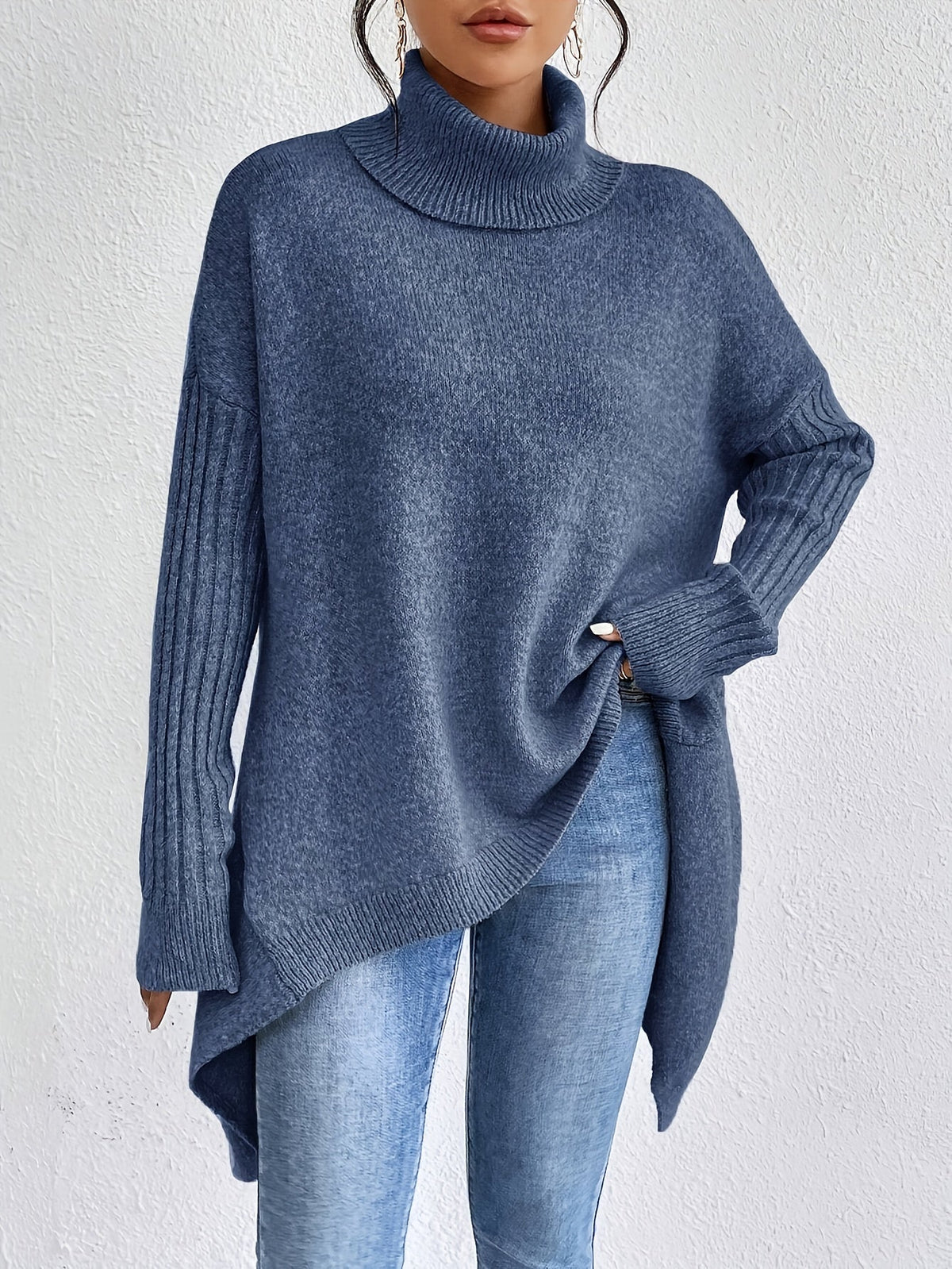 Pull Col Montant Élégant & Décontracté
