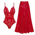 Ensemble Robe-Maillot Alice 2 Pièces (Rouge)