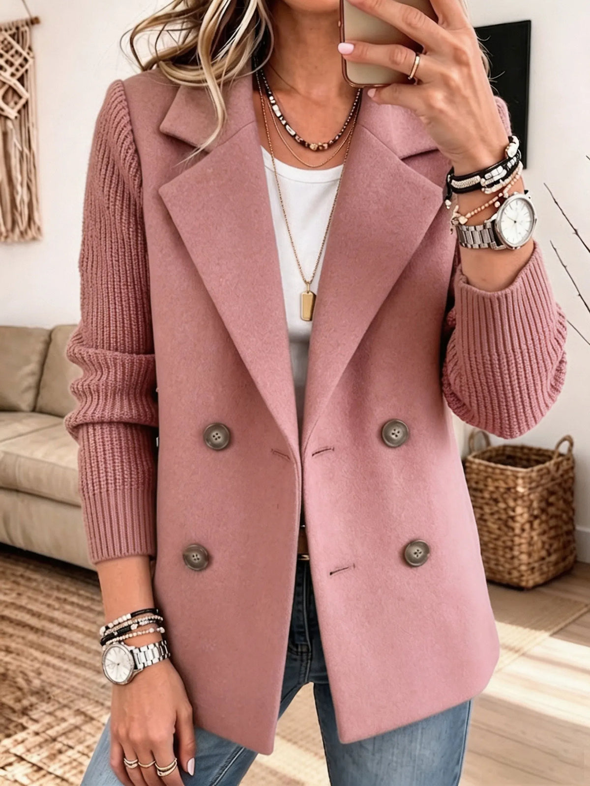 Blazer Élégant En Maille