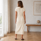 Robe Randa Avec Nœud & Fente Sur Le Côté