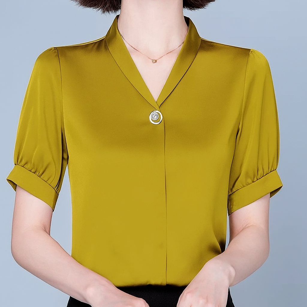 Chemisier Liona En Satin Perlé