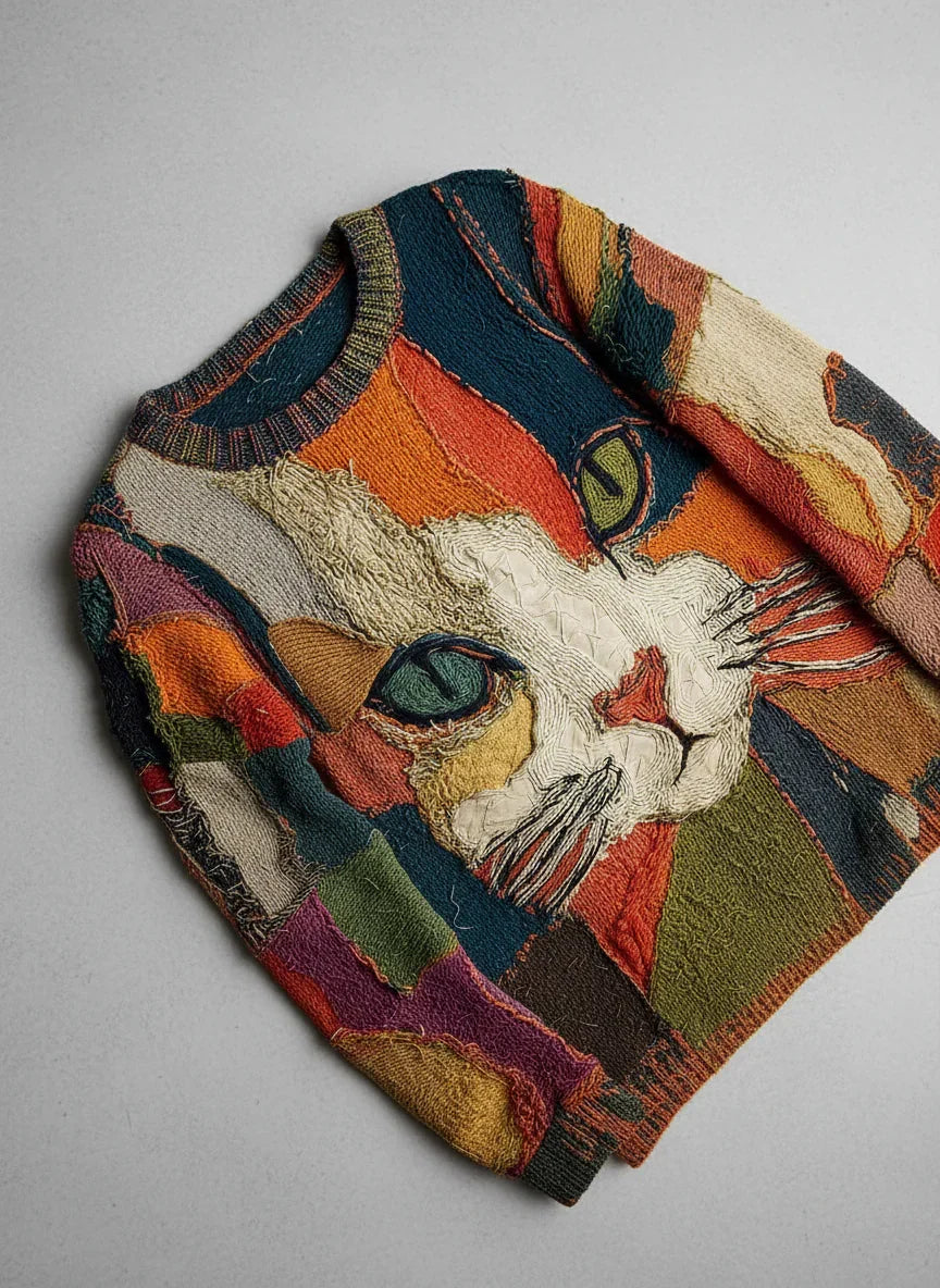 Pull Artistique "Chat Mignon"
