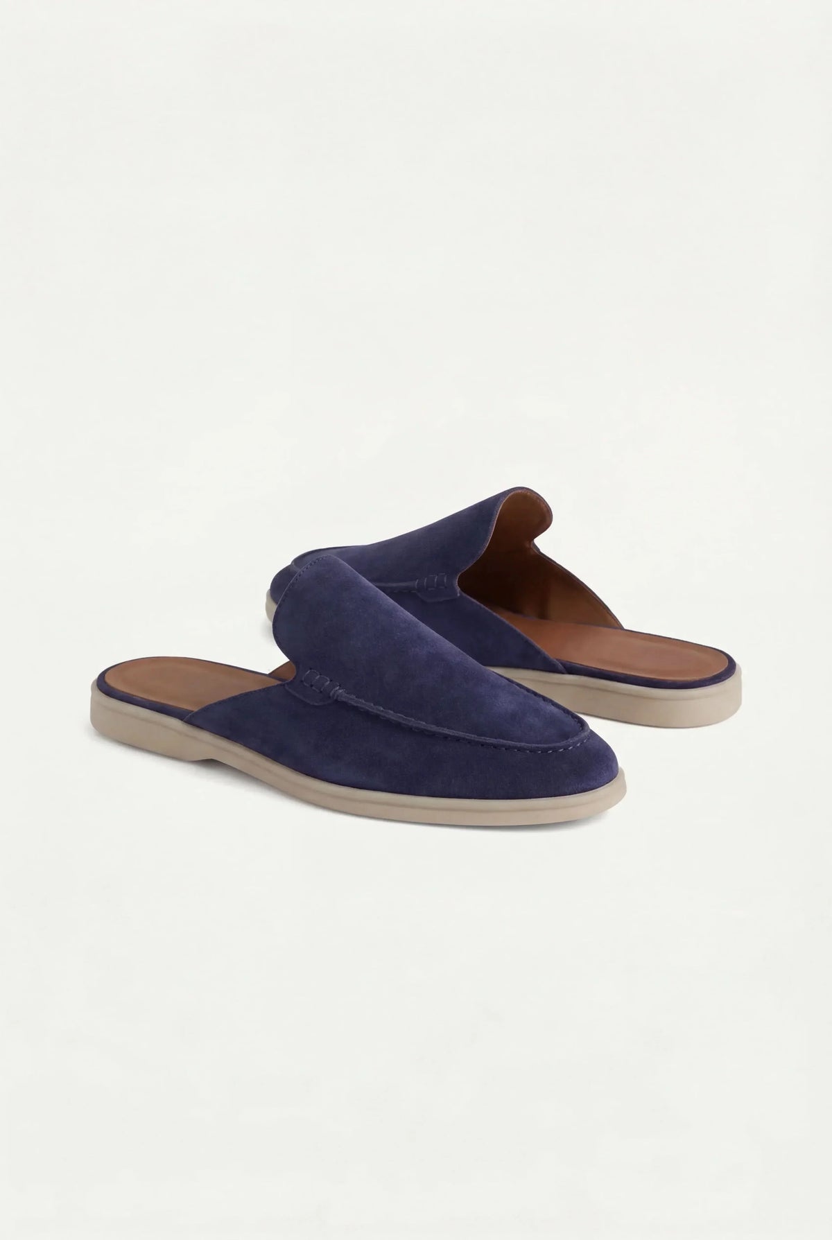 Yacht | Mocassino Aperto Camoscio — Blu Navy