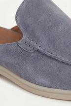 Yacht | Mocassino Aperto Camoscio — Celeste