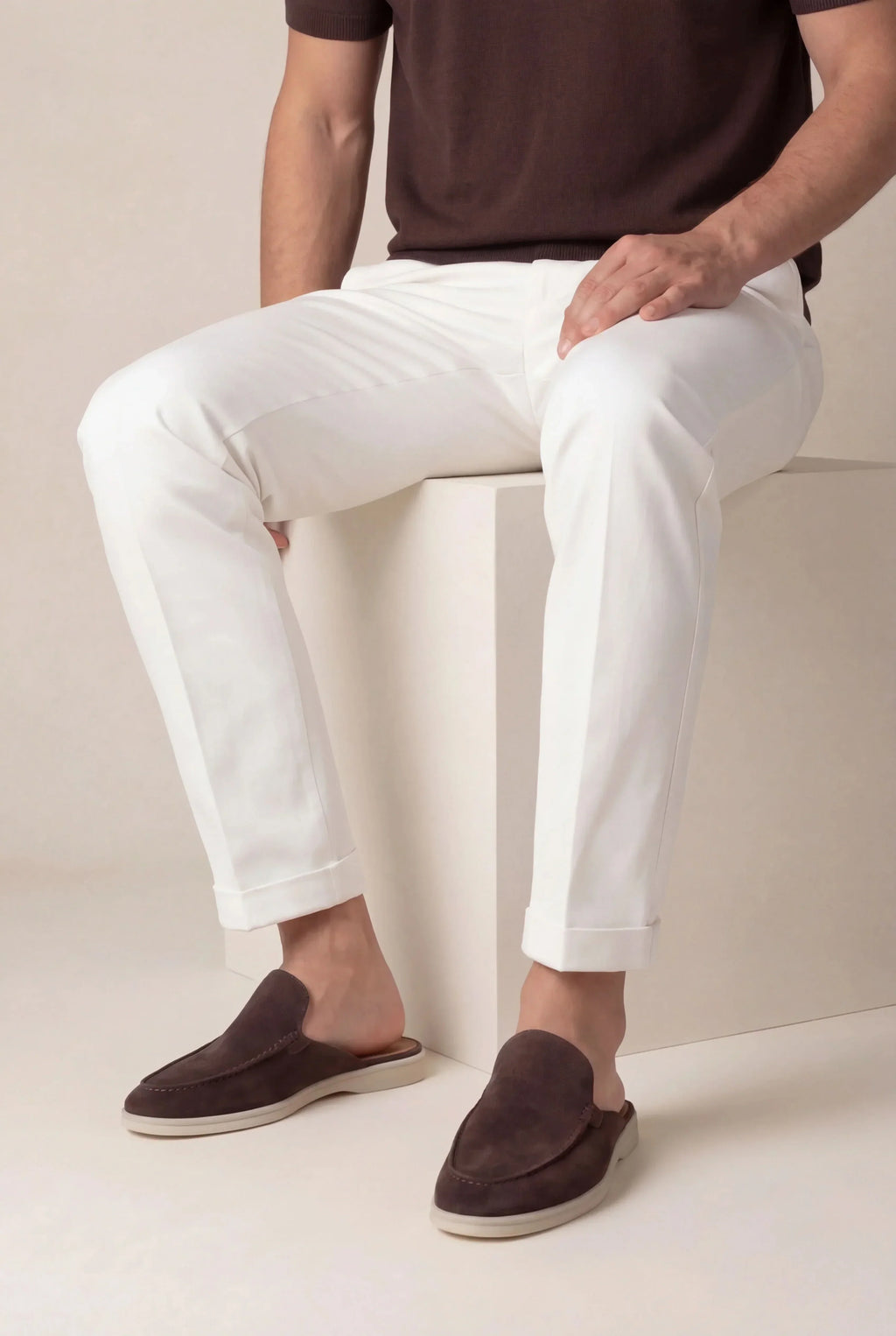 Yacht | Mocassino Aperto Camoscio — Marrone