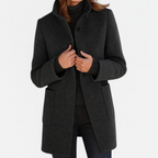 Manteau Rosie À Col Montant En Laine Douce