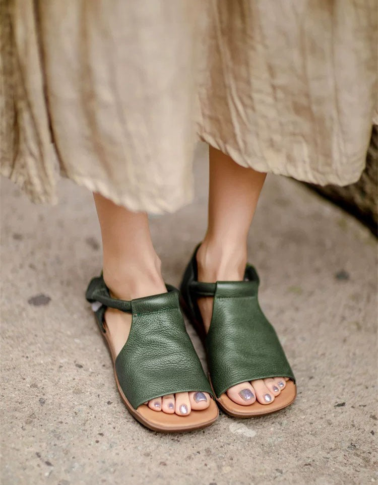 Sandales Loria Ultra Confortables en Cuir Grainé