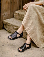 Sandales Loria Ultra Confortables en Cuir Grainé