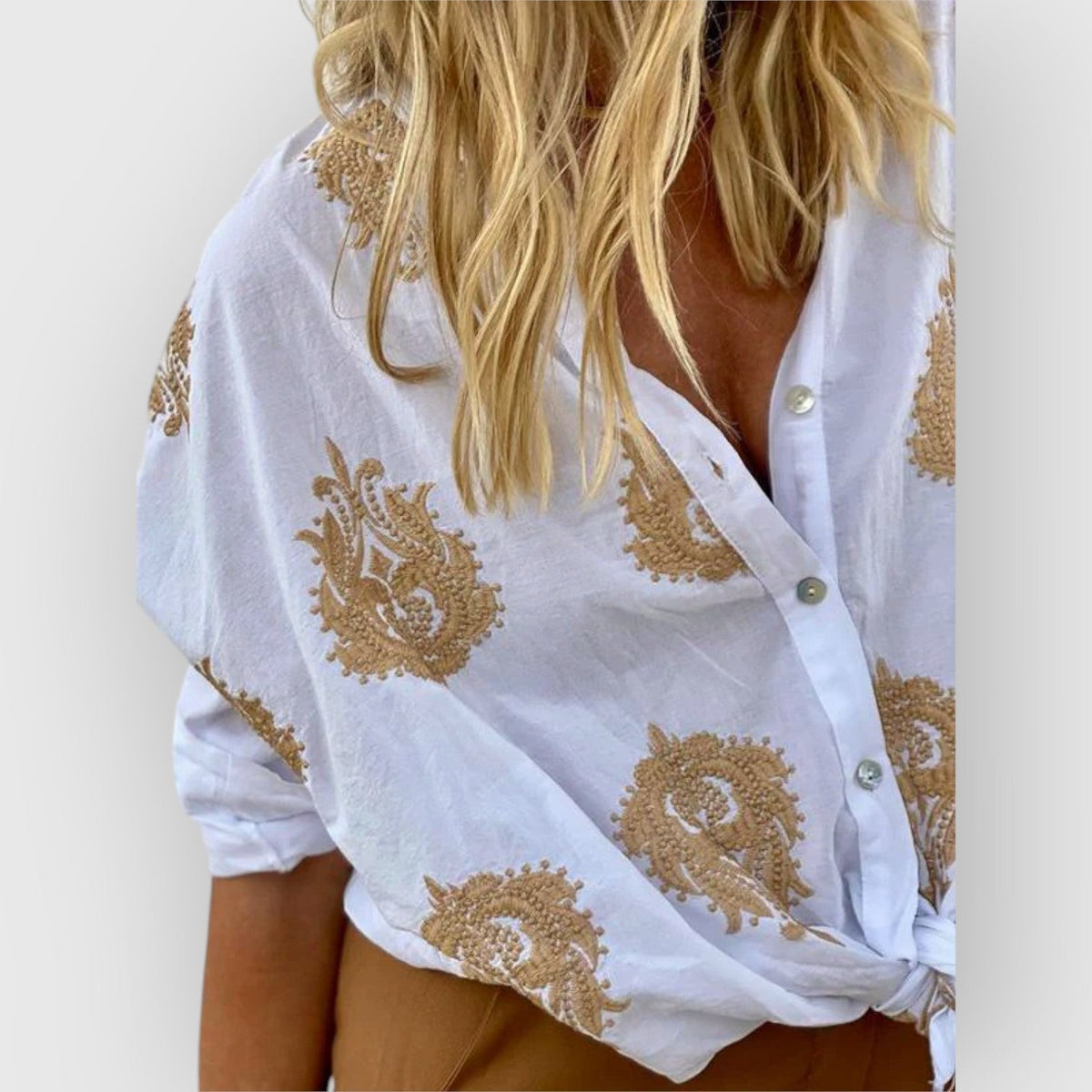 Chemise Milos Brodée & Décontractée