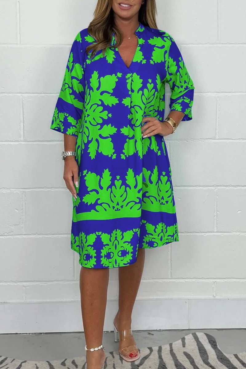 Robe Rayonnante En Col V