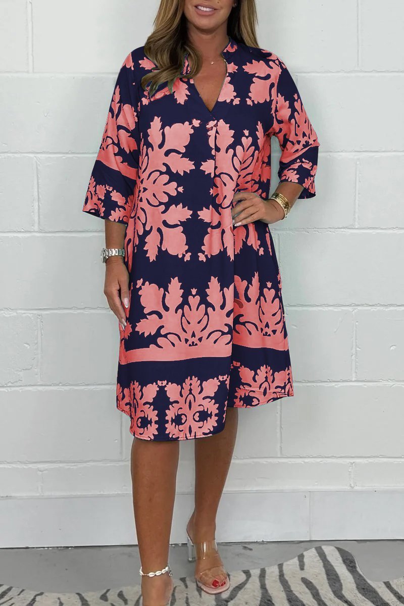 Robe Rayonnante En Col V