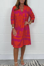 Robe Rayonnante En Col V