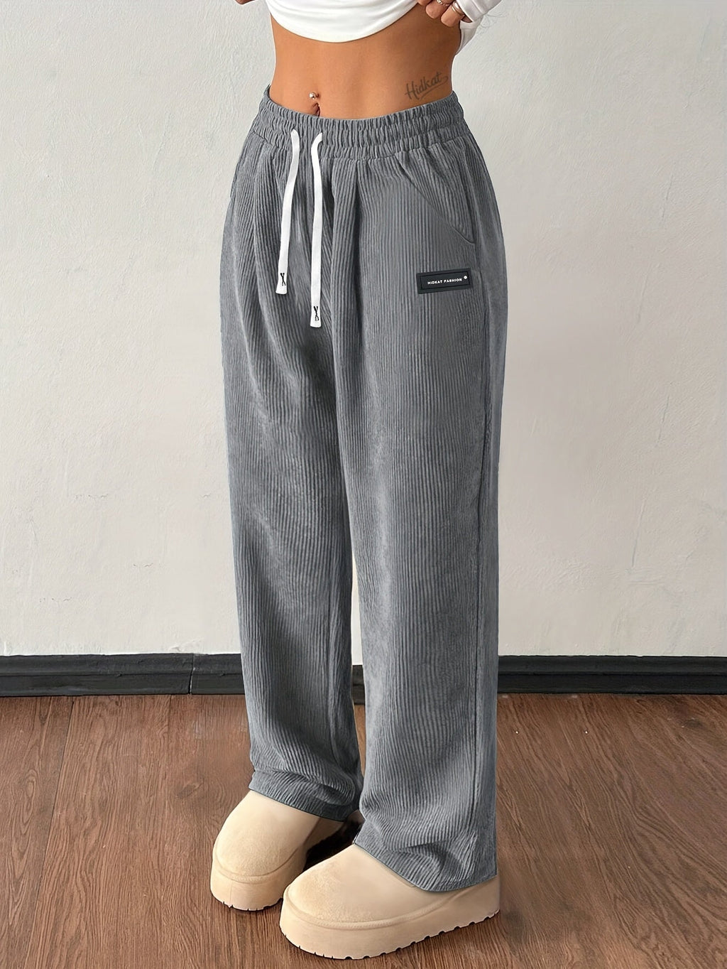 Pantalon Shaina En Velours Côtelé