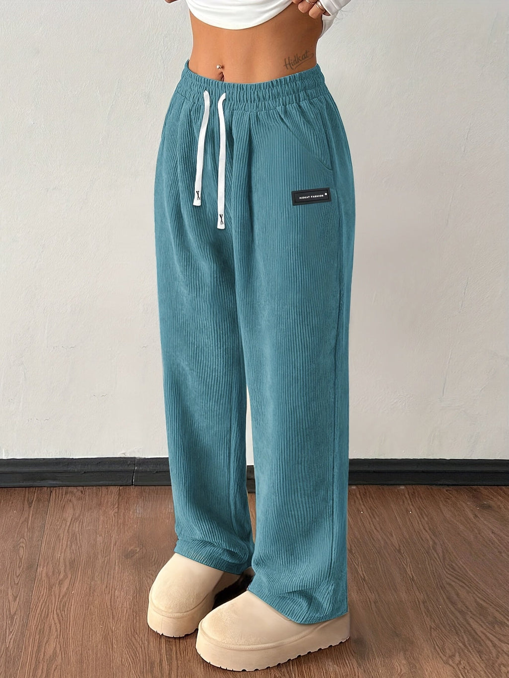 Pantalon Shaina En Velours Côtelé