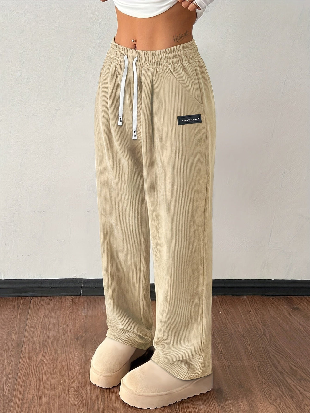 Pantalon Shaina En Velours Côtelé