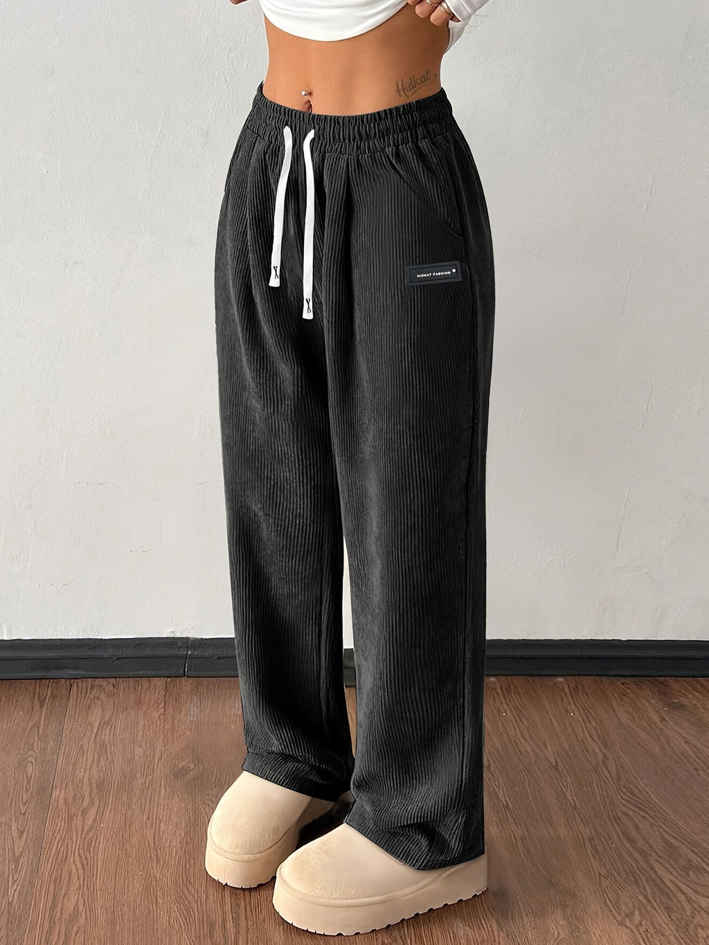 Pantalon Shaina En Velours Côtelé