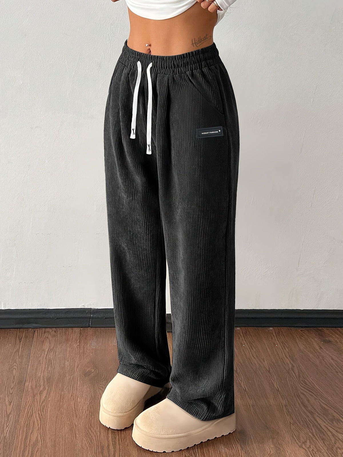 Pantalon Shaina En Velours Côtelé